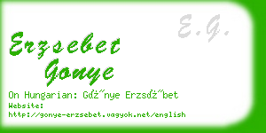 erzsebet gonye business card